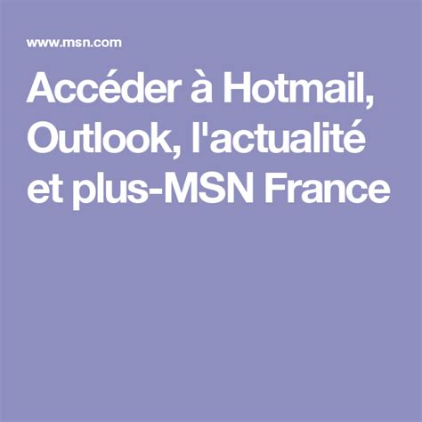 msn francais|Outlook